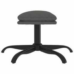 VidaXL Repose-pied Gris foncé 60x60x39 cm Tissu -Poufs Soldes image 4 341568