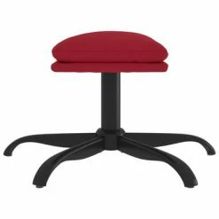 VidaXL Repose-pied Rouge bordeaux 60x60x39 cm Velours -Poufs Soldes image 4 341583