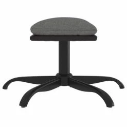 VidaXL Repose-pied Gris clair 60x60x39 cm Tissu et similicuir -Poufs Soldes image 4 341596