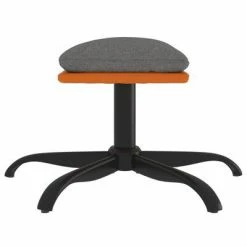 VidaXL Repose-pied Gris clair 60x60x39 cm Tissu et similicuir -Poufs Soldes image 4 341607