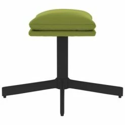 VidaXL Repose-pied Vert clair 60x60x39 cm Velours -Poufs Soldes image 4 341629