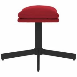VidaXL Repose-pied Rouge bordeaux 60x60x39 cm Velours -Poufs Soldes image 4 341631