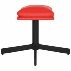 VidaXL Repose-pied Rouge 60x60x39 cm Similicuir -Poufs Soldes image 4 341642