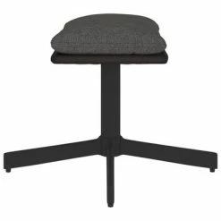 VidaXL Repose-pied Gris foncé 60x60x39 cm Tissu et similicuir -Poufs Soldes image 4 341645