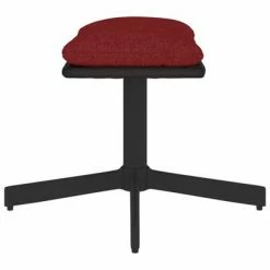 VidaXL Repose-pied Bordeaux 60x60x39 cm Tissu et similicuir -Poufs Soldes image 4 341652