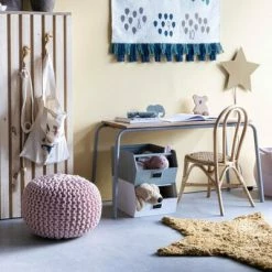 KidsDepot Pouf Bundy 40x32 cm Coton Rose 9 KidsDepot Pouf Bundy 40x32 cm Coton Rose -Poufs Soldes image 4 443148