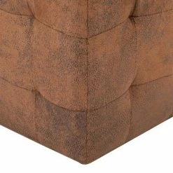 VidaXL 2 pcs Poufs Marron 30 x 30 x 30 cm Similicuir daim -Poufs Soldes image 5 278382