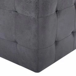VidaXL 2 pcs Poufs Gris 30 x 30 x 30 cm Similicuir daim -Poufs Soldes image 5 278383