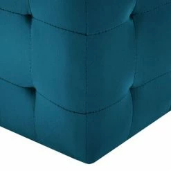 VidaXL 2 pcs Poufs Bleu 30 x 30 x 30 cm Tissu velours -Poufs Soldes image 5 278384