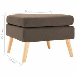 VidaXL Repose-pied Marron Tissu 9 VidaXL Repose-pied Marron Tissu -Poufs Soldes image 5 288735