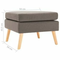 VidaXL Repose-pied Taupe Tissu 9 VidaXL Repose-pied Taupe Tissu -Poufs Soldes image 5 288741