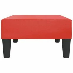 VidaXL Repose-pied Rouge 78x56x32 cm Similicuir -Poufs Soldes image 5 337713