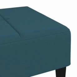 VidaXL Repose-pied Bleu 78x56x32 cm Velours -Poufs Soldes image 5 337757