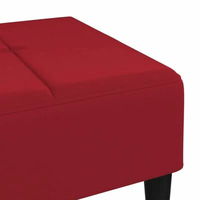 VidaXL Repose-pied Rouge bordeaux 78x56x32 cm Velours 5 VidaXL Repose-pied Rouge bordeaux 78x56x32 cm Velours – Image 5