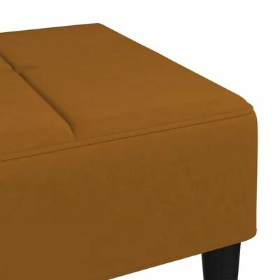 VidaXL Repose-pied Marron 78x56x32 cm Velours 5 VidaXL Repose-pied Marron 78x56x32 cm Velours – Image 5