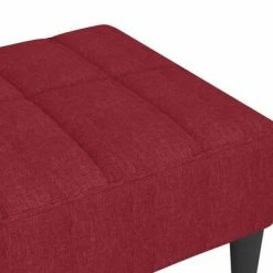 VidaXL Repose-pied Rouge bordeaux 78x56x32 cm Tissu -Poufs Soldes image 5 337785