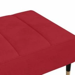 VidaXL Repose-pied Rouge bordeaux 78x56x32 cm Velours -Poufs Soldes image 5 337817