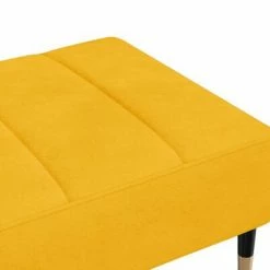 VidaXL Repose-pied Jaune 78x56x32 cm Velours -Poufs Soldes image 5 337819