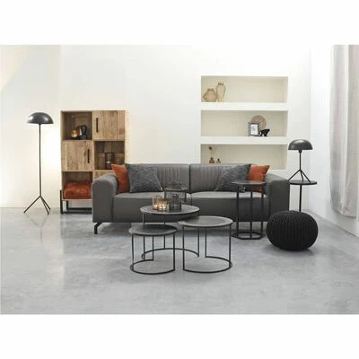 LABEL51 Pouf tricoté Coton M Noir 5 LABEL51 Pouf tricoté Coton M Noir – Image 5