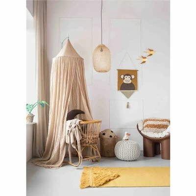 KidsDepot Pouf Bundy 40x32 cm Coton Gris 5 KidsDepot Pouf Bundy 40x32 cm Coton Gris – Image 5