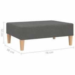 VidaXL Repose-pied Gris clair 78x56x32 cm Tissu 11 VidaXL Repose-pied Gris clair 78x56x32 cm Tissu -Poufs Soldes image 6 337674