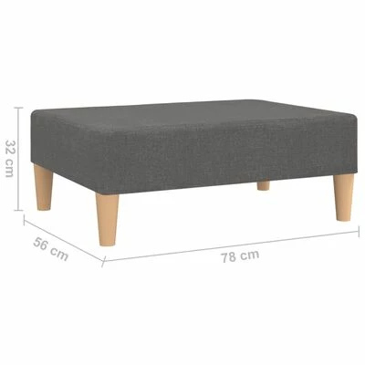 VidaXL Repose-pied Gris clair 78x56x32 cm Tissu 6 VidaXL Repose-pied Gris clair 78x56x32 cm Tissu – Image 6