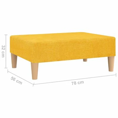 VidaXL Repose-pied Jaune 78x56x32 cm Tissu 6 VidaXL Repose-pied Jaune 78x56x32 cm Tissu – Image 6