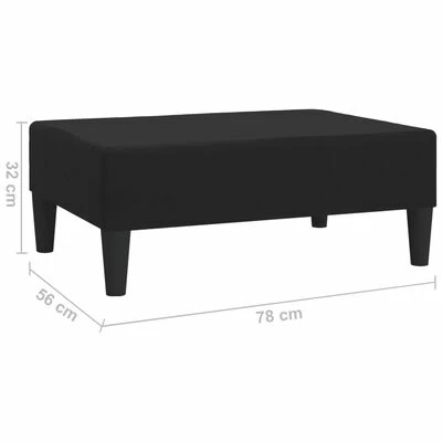 VidaXL Repose-pied Noir 78x56x32 cm Velours 6 VidaXL Repose-pied Noir 78x56x32 cm Velours – Image 6