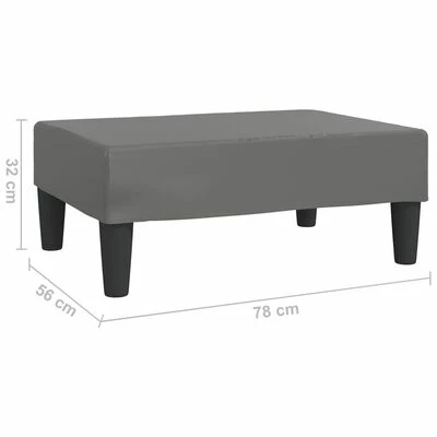 VidaXL Repose-pied Gris 78x56x32 cm Similicuir 6 VidaXL Repose-pied Gris 78x56x32 cm Similicuir – Image 6
