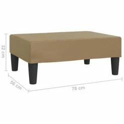 VidaXL Repose-pied Cappuccino 78x56x32 cm Similicuir 11 VidaXL Repose-pied Cappuccino 78x56x32 cm Similicuir -Poufs Soldes image 6 337714