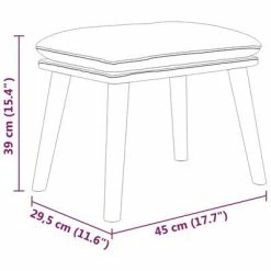 VidaXL Repose-pied Vert foncé 45x29,5x39 cm Tissu -Poufs Soldes image 6 341429