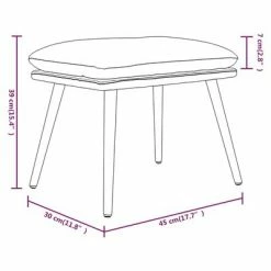 VidaXL Repose-pied Marron 45x30x39 cm Tissu microfibre -Poufs Soldes image 6 341539