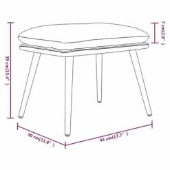 VidaXL Repose-pied Noir 45x30x39 cm Tissu microfibre -Poufs Soldes image 6 341543